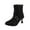Black, variant on Ankle Boots for Women, Ankle Boots Pointed Toe Side Zipper Stiletto Low Heel, Flare Mid Heel Pointy Toe Buckle Chelsea Leather Boots Casual Fall Black Boots