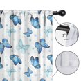 thumbnail image 4 of Blackout Kids Curtains,Blue Butterfly Pattern Childrens Insulated Curtains Set Of 2,Bedroom Essentials,Toddler Room Decor 42"x54", 4 of 5