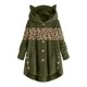 thumbnail image 2 of Puntoco Chaqueta holgada con capucha y botones de felpa para mujer Puntoco Puntoco-1, 2 of 5