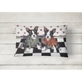 thumbnail image 2 of Carolines Treasures PPP3249PW1216 Boston Terrier Puppy Love Canvas Fabric Decorative Pillow  12H x16W multicolor, 2 of 3