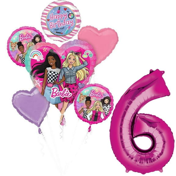 Barbie Sparkle 6th Birthday Party Supplies Balloon Bouquet Decorations