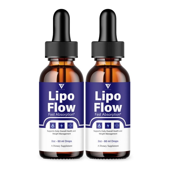 (2 Pack) Lipo Flow Weight Management Support, LipoFlow Advanced Drops (4oz)