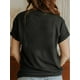 thumbnail image 2 of Camiseta De Mujer Activewear Tops Simples De Verano Para Viajes De Mochilero1pc Vintage Style Women'S T-Shirt, 100% Polyester Crew Neck Short Sleeve Top with Geometric Daisy Print, Casual Summer Kni, 2 of 6