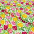 thumbnail image 2 of Singer Fabrics, 100% Cotton Print, Craft Quilting, 44 Inch, Multi Tulip, 8 Yard Precut, 2 of 2