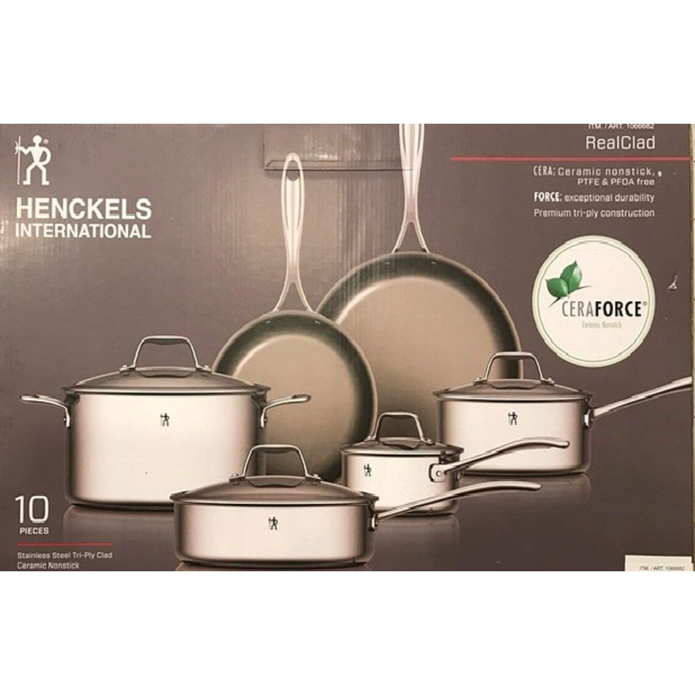J.A. Henckels 10Pc RealClad Ceramic NonStick Cookware