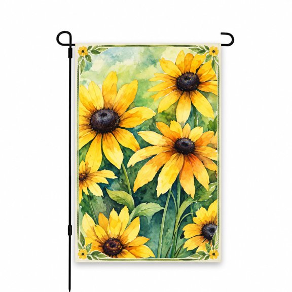 Garden Flag Sunflower Design 12x18 Inch - Bright Yellow Floral Outdoor Decor for Patio, Lawn, Porch, Yard - Perfect for Spring and Summer Display