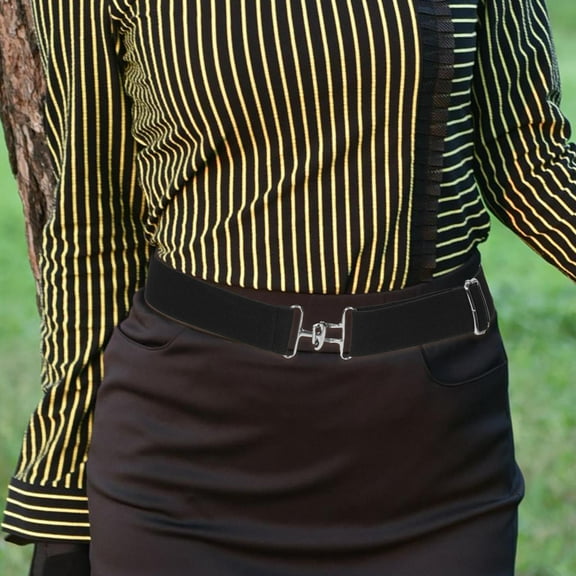 LEORX Adjustable Buckle Horse Riding Belts for Outdoor Sports Fabric Black 1Set