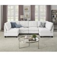 thumbnail image 1 of U Shaped Modular Sectional Sofa, DIY Combination Couch, Includes Four Single Chair and Two Corner, Modern Large Sectional Sofa Corner Couch for Living Room, Office, Lobby, Ivory Chenille, 1 of 7