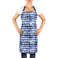 thumbnail image 1 of S4Sassy Blue Wave Shibori Apron with Adjustable Neck For Cooking Ties Chef Bib-24 x 32 Inches, 1 of 4