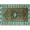 thumbnail image 1 of Ahgly Company Indoor Rectangle Persian Turquoise Blue Traditional Area Rugs, 8' x 12', 1 of 4