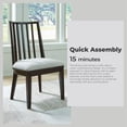 thumbnail image 6 of Signature Design by Ashley Galliden Curved Back Dining Chair, Set of 2, Black, 6 of 8