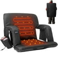 thumbnail image 3 of MOPHOTO 25in Heated Stadium Seat Bleacher Seats with Back&Arm Support,Portable 6 Reclinng Positions Stadium Seating for Bleachers,Sports Events, 3 of 10