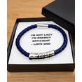 thumbnail image 6 of Son Birthday Gift from Dad Im Not Lazy Im Energy Efficient Son Bracelet for Birthday, 6 of 11