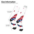 thumbnail image 2 of Disketp Gnome Independence Day Print Unisex Contrast Color Stockings Lightweight Breathable Ventilation Ankle Contrast Color Stockings, Contrast Color Stockings for Daily, 2 of 6