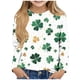 thumbnail image 1 of Blusas y camisas de manga larga con cuello redondo y estampado de San Patricio para niños, blusa informal de manga larga con cuello redondo, blusa de poliéster para niñas, 1 of 4