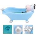 thumbnail image 3 of SHISUYAN 1Pcs Hand Shape Soap Holder Blue Soft Plastic For Soap Storage, 3 of 8