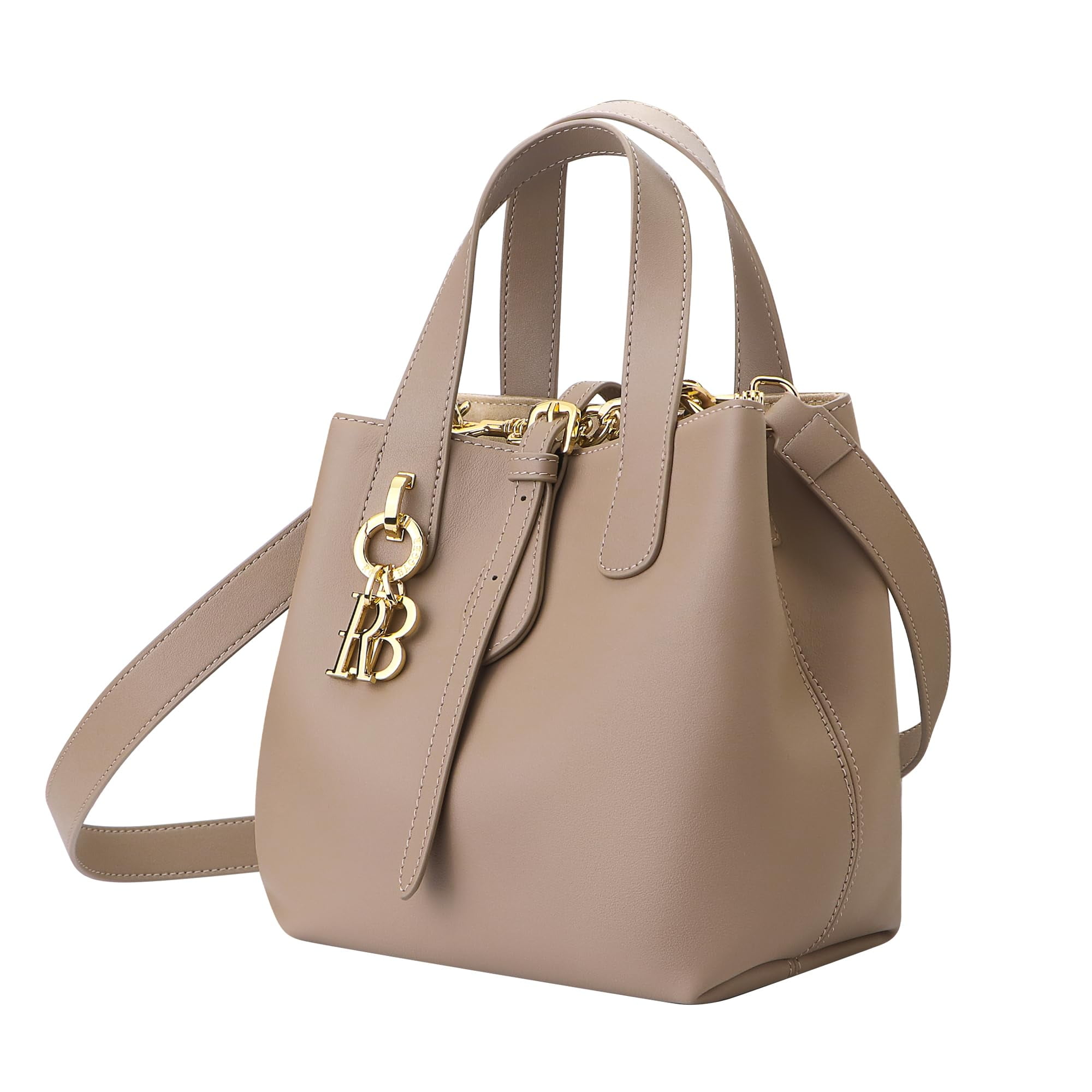 Royal Bagger Women's Genuine Cow Leather Bucket Bag, Elegant Crossbody Shoulder Purse, Tote & Basket Handbag with Strap 3262