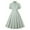 Green, variant on Women Dresses Summer Casual V-Neck ButtonZipper Short Sleeve Solid Dress