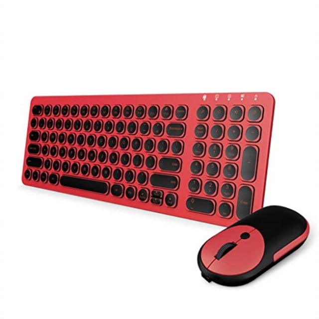 Klsdzsp Usb Wireless Mouse Keyboard Rechargeable Less Noisy Keyboard And Mouse Combo For Pc Computer Laptop Lenovo Asus Hp Color Red Walmart Com Walmart Com