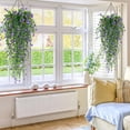 thumbnail image 6 of 3 Pcs Artificial Fake Flowers, Hanging Plastic Plants Outside,Eucalyptus with Camellia Vine Garland，Outside Indoor Decorations Simulated Flower Eucalyptus Camellia Vine Rose Wall Decoration ﻿, 6 of 6