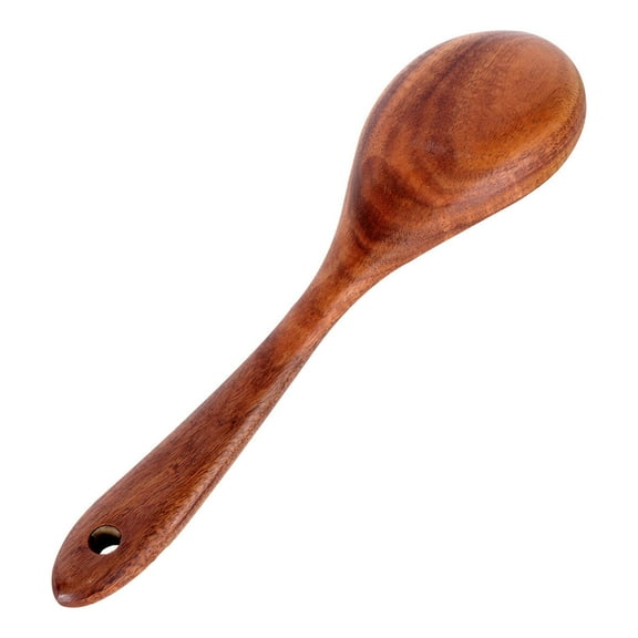 PAMINGONO Acacia Wood Utensils Wide and Deep Paddle Serving Spoon for Family Meals 1Pack