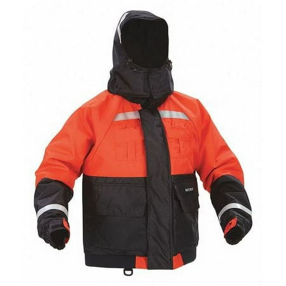 Kent Safety Flotation Jacket, Deluxe, Hood, Orange, XL 151800-200-050-23