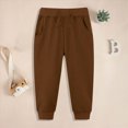 thumbnail image 2 of Gibobby Boys Pants Toddler Boys Pants Lightweight Trousers 12 Months 2T 3T 4T 5T Kids Winter Casual Solid Sweatpants With Drawstring Toddler Pull On Pants(5-6 Years,Brown), 2 of 5