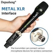 Depusheng T9 Professional Wireless Transmitter and Receiver XLR Microphone Wireless System for Dynamic and condenser Microphone Audio Mixer, With 48V phantom power