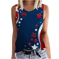 thumbnail image 2 of American Flag Tank Top for Women Red White and Blue Tank Top Fourth of July Tank Tops for Women 4th of July Top Women's Casual Lndependence Day Print Sleeveless Tank, 2 of 4