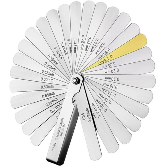 Feeler Gauge, Feeler Gauge Set, Metric/Imperial Marking, for Measuring Clearance Width/Thickness Sizes
