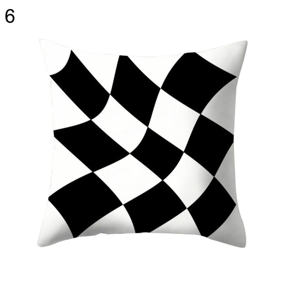 BG_ Abstract Black & White Throw Pillow Case Cushion Cover Sofa Car Cafe Decor P 