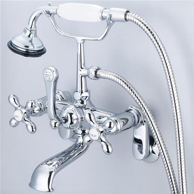 Water Creation F6-0009-01-AX Robinet de Baignoire Classique Réglable au Centre - Chrome&44; Argent