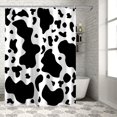 thumbnail image 1 of Luxury Fabric Shower Curtain, Brown Cowhide Cow Skin Look Cow Print 72x72inch, 1 of 5