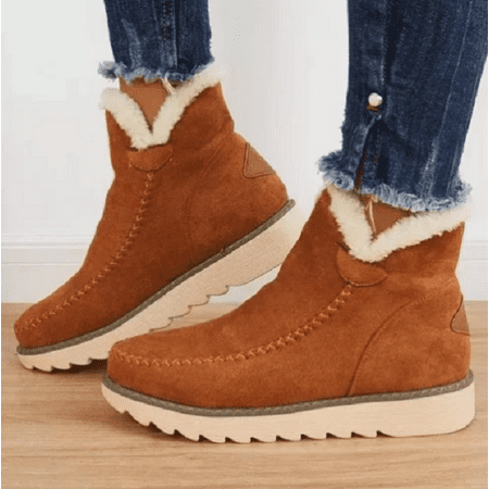 

Classic Non-Slip Ankle Snow Booties Warm Fur Lining Boots