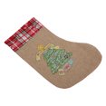 thumbnail image 3 of Christmas Stockings Linen Flannel Material Bright Color Exquisite Design Holiday Decorations Ornaments, 3 of 5