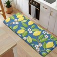 thumbnail image 5 of Yellow Lemon Fruit Flowers Blue Pattern Kitchen Rug Mat,Kitchen Runner Rugs Non Skid Washable,Decorative Kitchen Floor Mats for Kitchen,Sink,Laundry,17"x47.2", 5 of 7