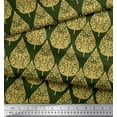 thumbnail image 2 of Soimoi Crepe Silk Fabric Floral & Flying Swan Block Print Sewing Fabric Yard 42 Inch Wide, 2 of 3