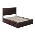 thumbnail image 5 of AFI NoHo Queen Wood Bed with Footboard and 2 Drawers in Espresso, 5 of 10