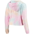 thumbnail image 3 of Women's League Collegiate Wear Pink/White Clemson Tigers Tie-Dye Cropped Pullover Hoodie, 3 of 3