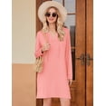 thumbnail image 4 of Zeagoo Casual Dress Ethnic Dress Shift Dress Mini Long Sleeve Floral Spring A Line, 4 of 6