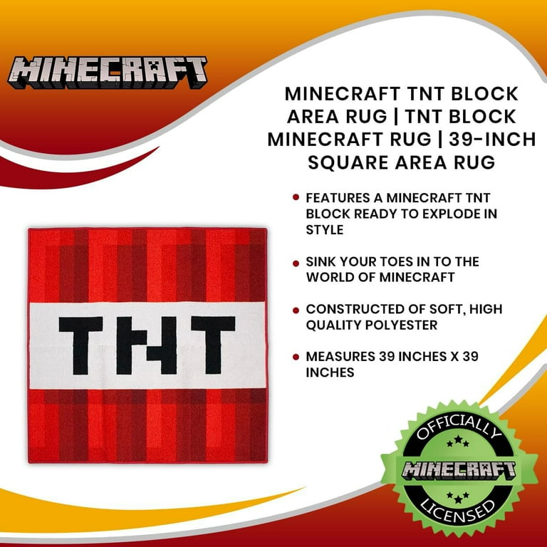 Minecraft TNT Block Area Rug, TNT Block Minecraft Rug