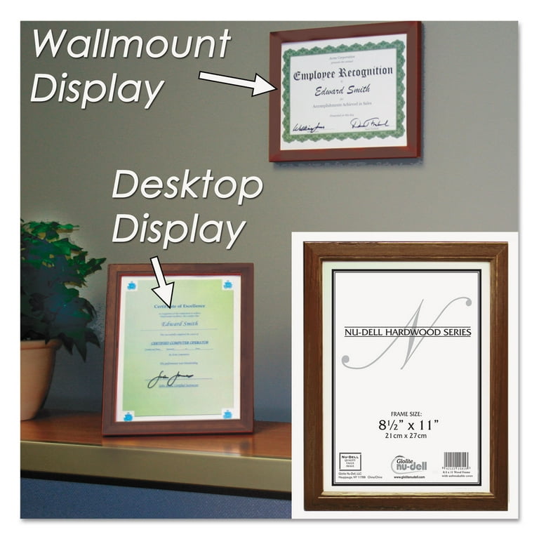 Solid Oak Hardwood Frame, 8.5 x 11, Walnut Finish Solid Oak Hardwood Frame, 8.5 x 11, Walnut Finish