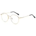 thumbnail image 1 of Anti-Blue Light Glasses Women Men Oversized Optical Frame Eye Protection Ultra Light Eyeglasses Office Computer Goggles Gold, 1 of 6