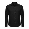 thumbnail image 5 of Cotton Linen Business Casual Dress Shirts for Men Lightweight Long Sleeve Button Down Collared Work Shirts, 5 of 5
