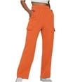 thumbnail image 1 of Timegard Cargo Pants for Women Straight Leg Elastic High Waisted Fall Winter Outdoor Comfy Trousers, 1 of 4
