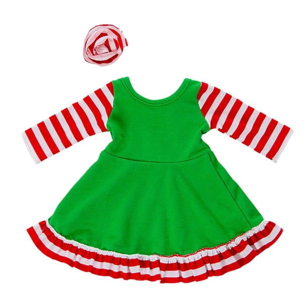 EZLIFE Ropa de muñeca apta para muñeca bebé de 18 pulgadas, conjunto navideño, regalo de cumpleaños para bebé S1T1