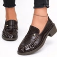 thumbnail image 6 of Knivor Women's Penny Loafers Loafers for Women Chunky Block Heel Slip On Dress Loafers Classic Business Casual Office Shoes, 6 of 9