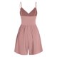 thumbnail image 3 of Karight Summer Casual Sleeveless Romper for Womens Trendy Ribbed Knit V Neck Short Jumpsuit Wide Leg Overalls with Pocket, 3 of 3