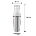 thumbnail image 5 of Taza de acero inoxidable de 700 ml + vaso de 400 ml, apta para alimentos, elegante coctelera con caja de regalo", 5 of 5