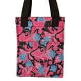 thumbnail image 2 of Fashion Print Insulated Water Resistant Lunch Bag Cooler Tote Pink / Black Paisley, 2 of 4